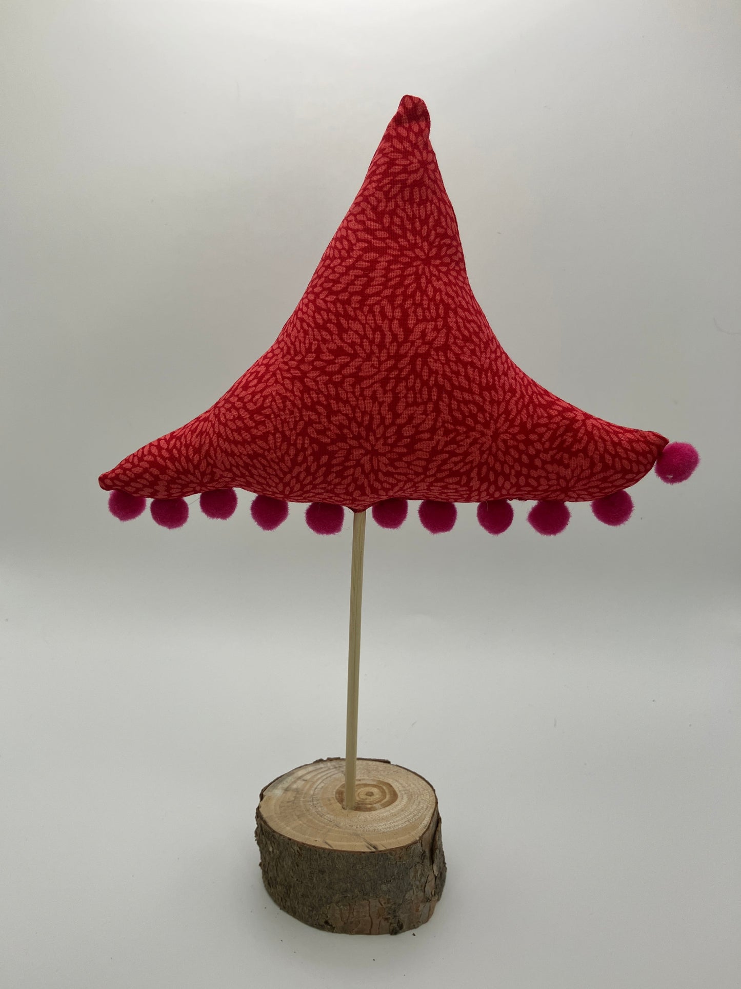 Red tree with pink and red pompoms