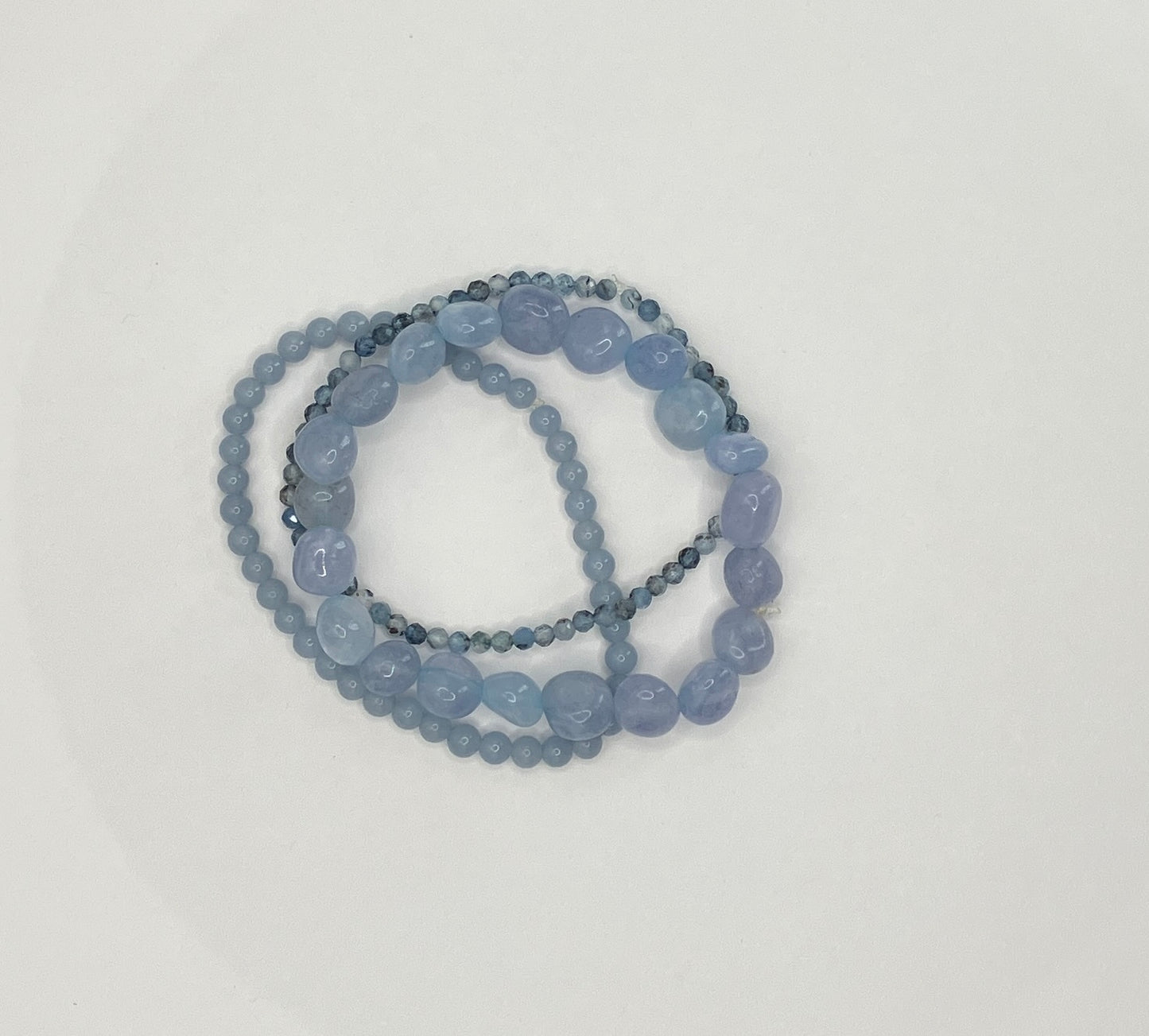 Blue beaded bracelets
