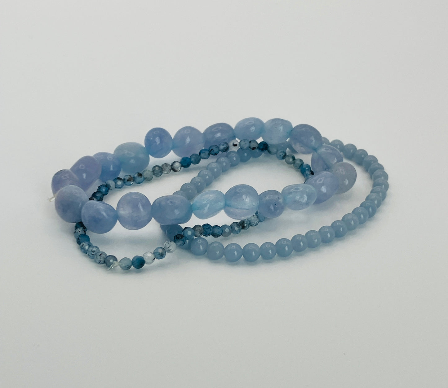 Blue beaded bracelets