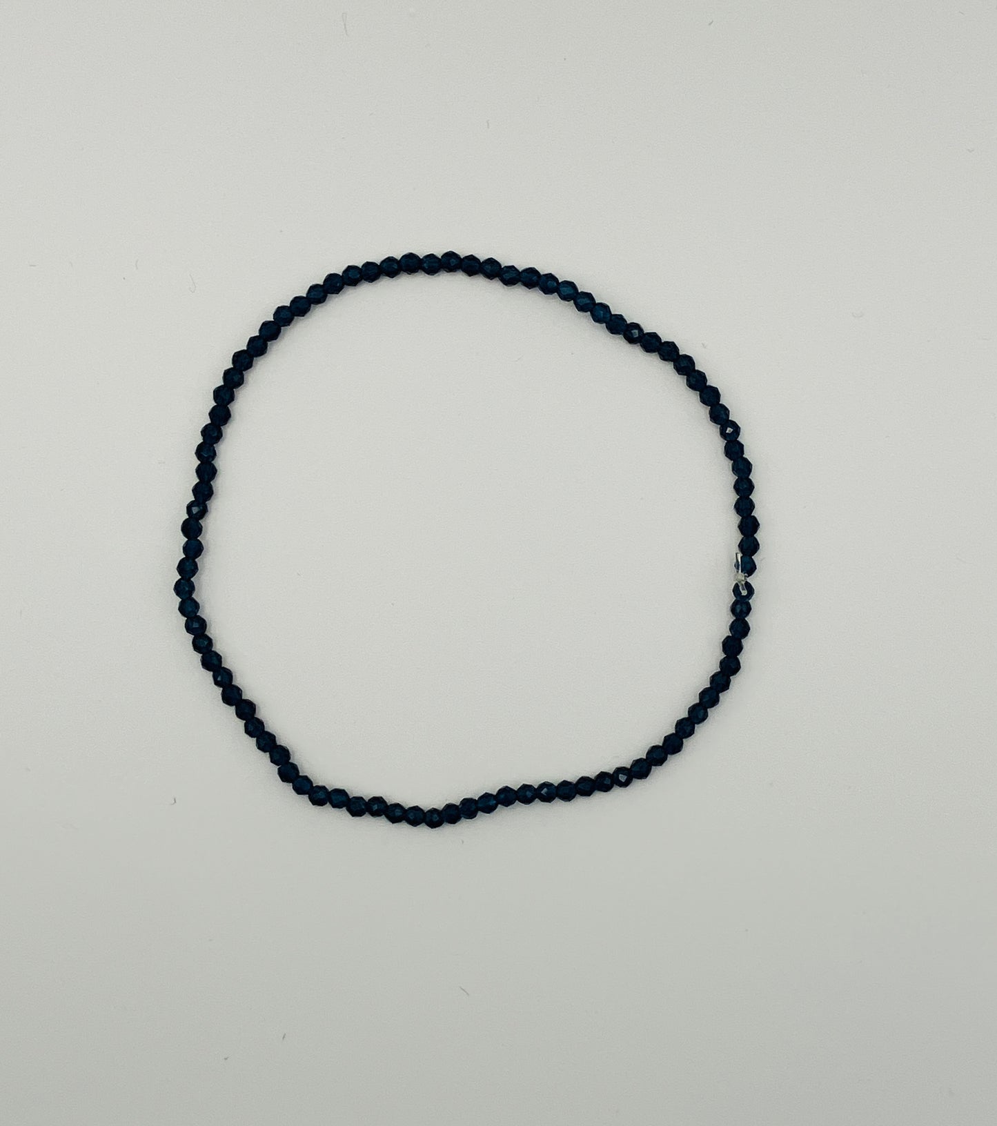 Dark Blue, Black Gray beaded bracelets set
