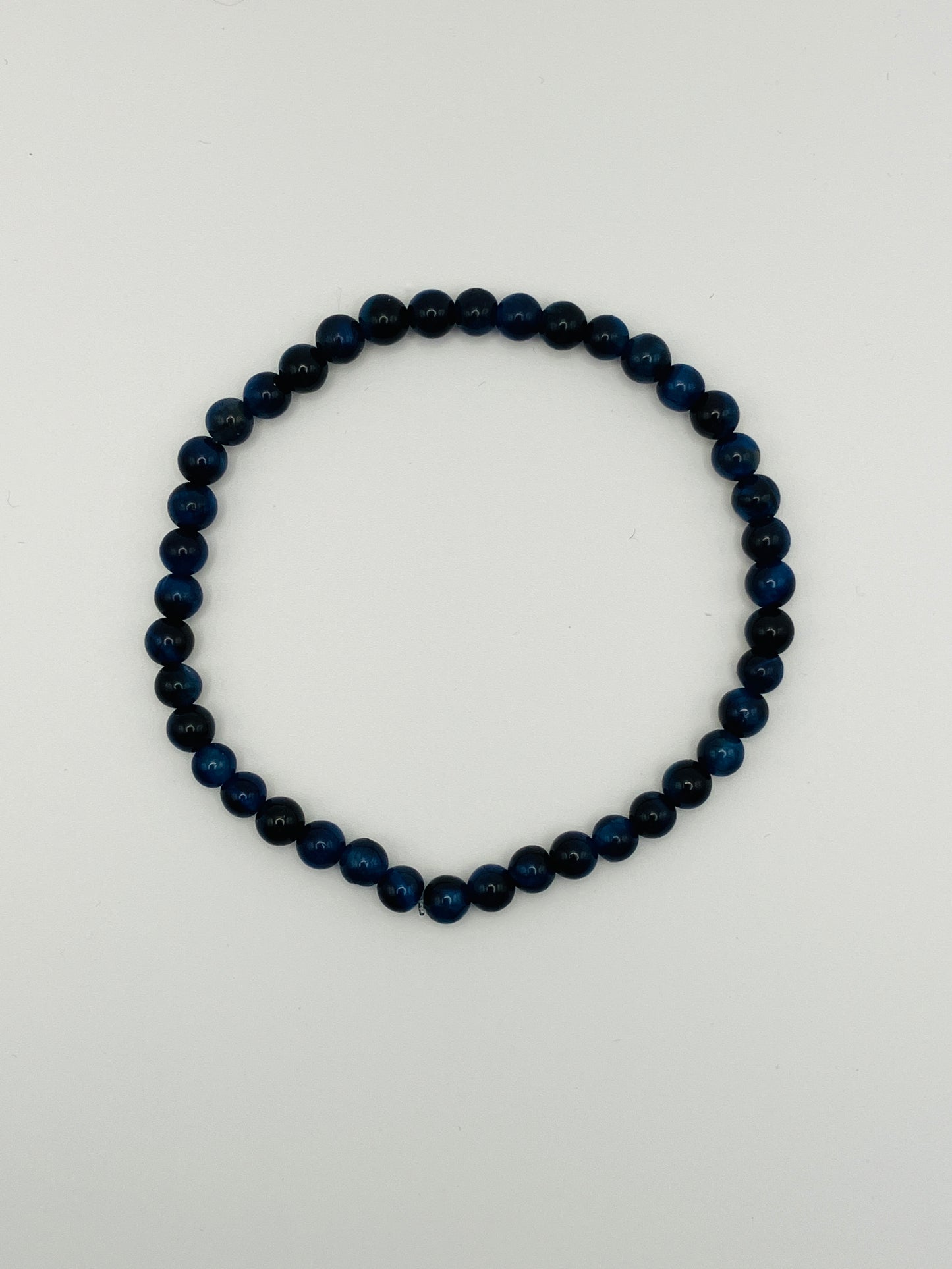 Dark Blue, Black Gray beaded bracelets set