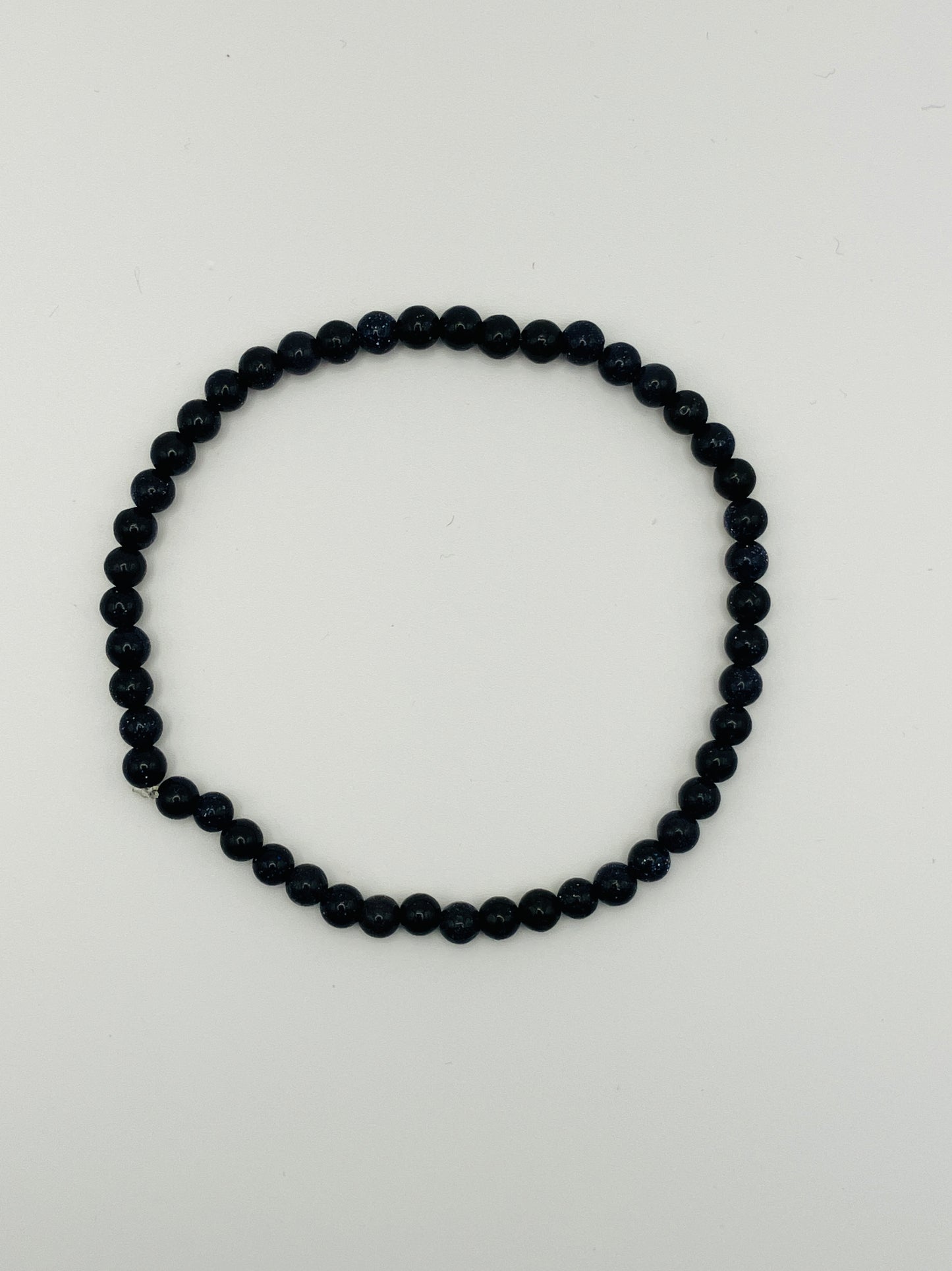 Dark Blue, Black Gray beaded bracelets set