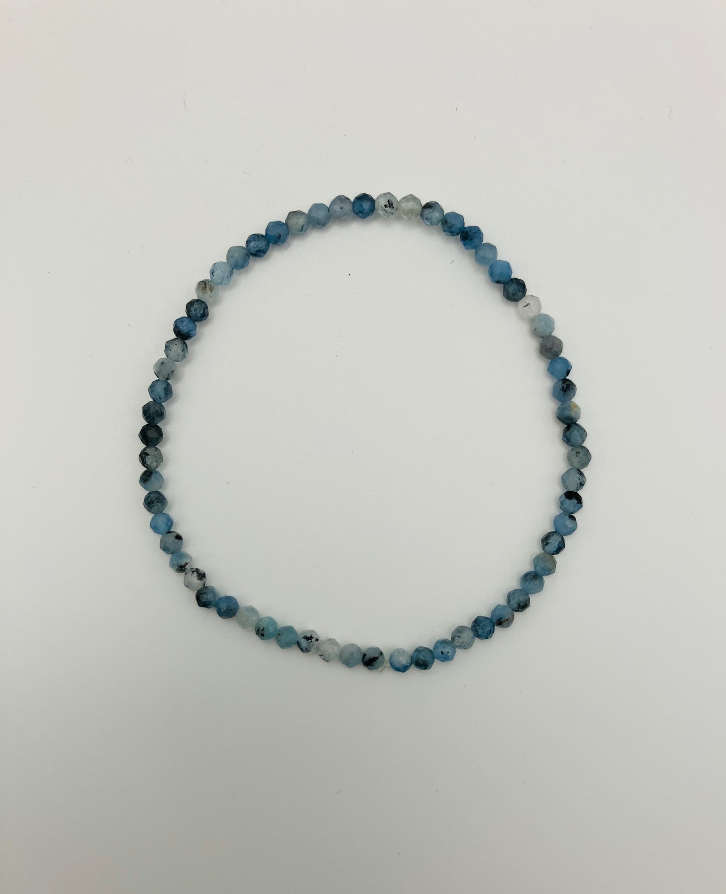 Layering bracelets, semi-precious stone beads, green and blue