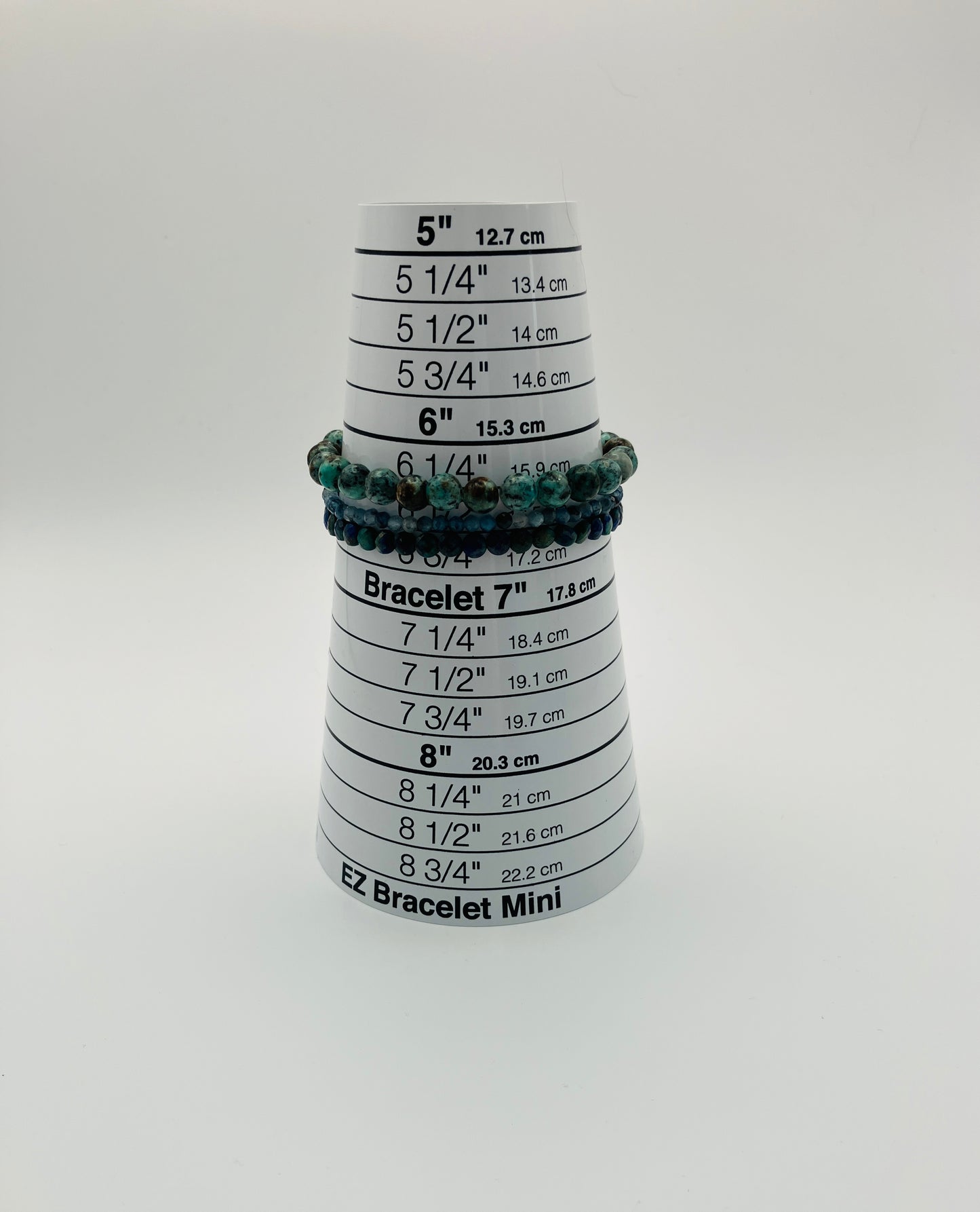 Layering bracelets, semi-precious stone beads, green and blue